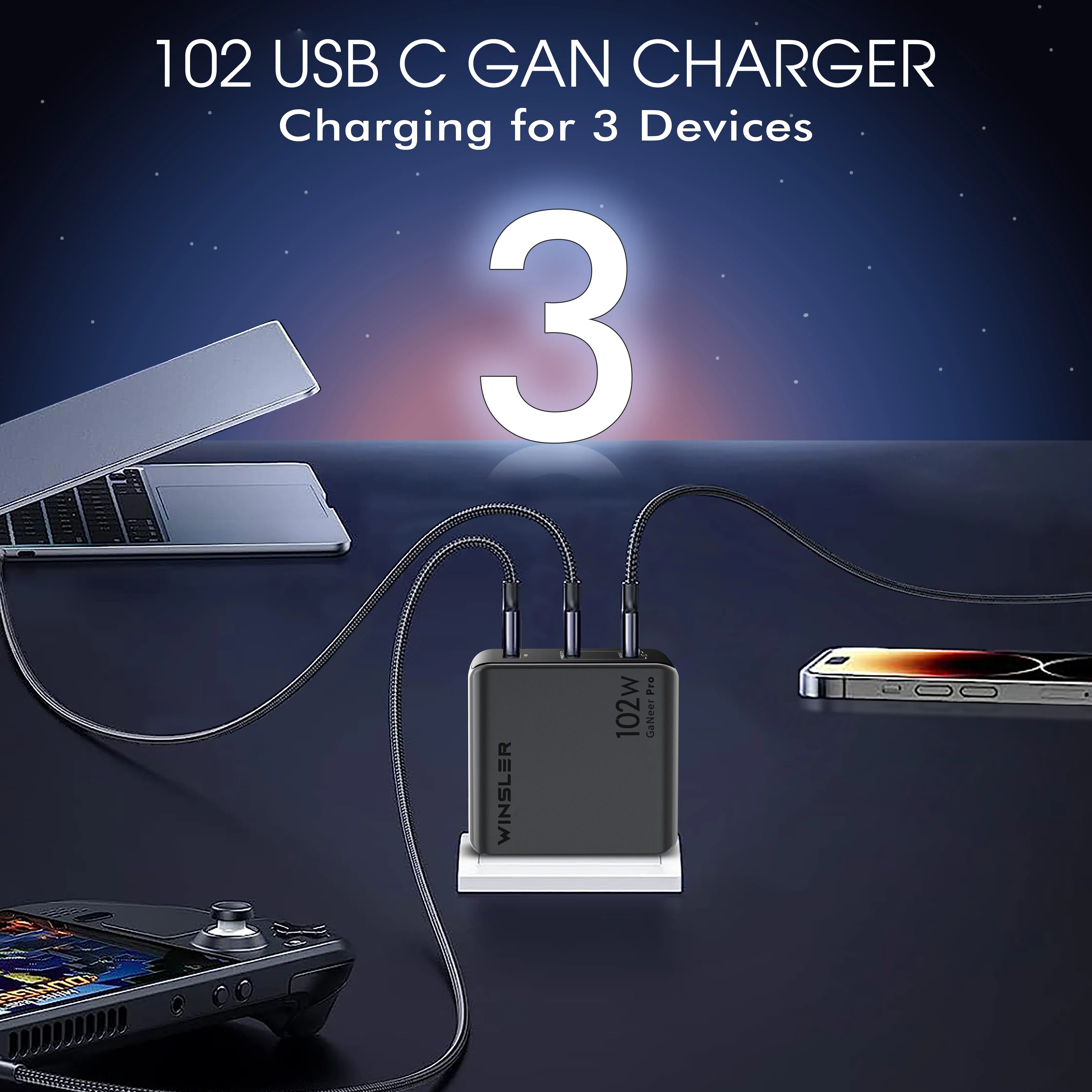 GaN 102W 2C1A