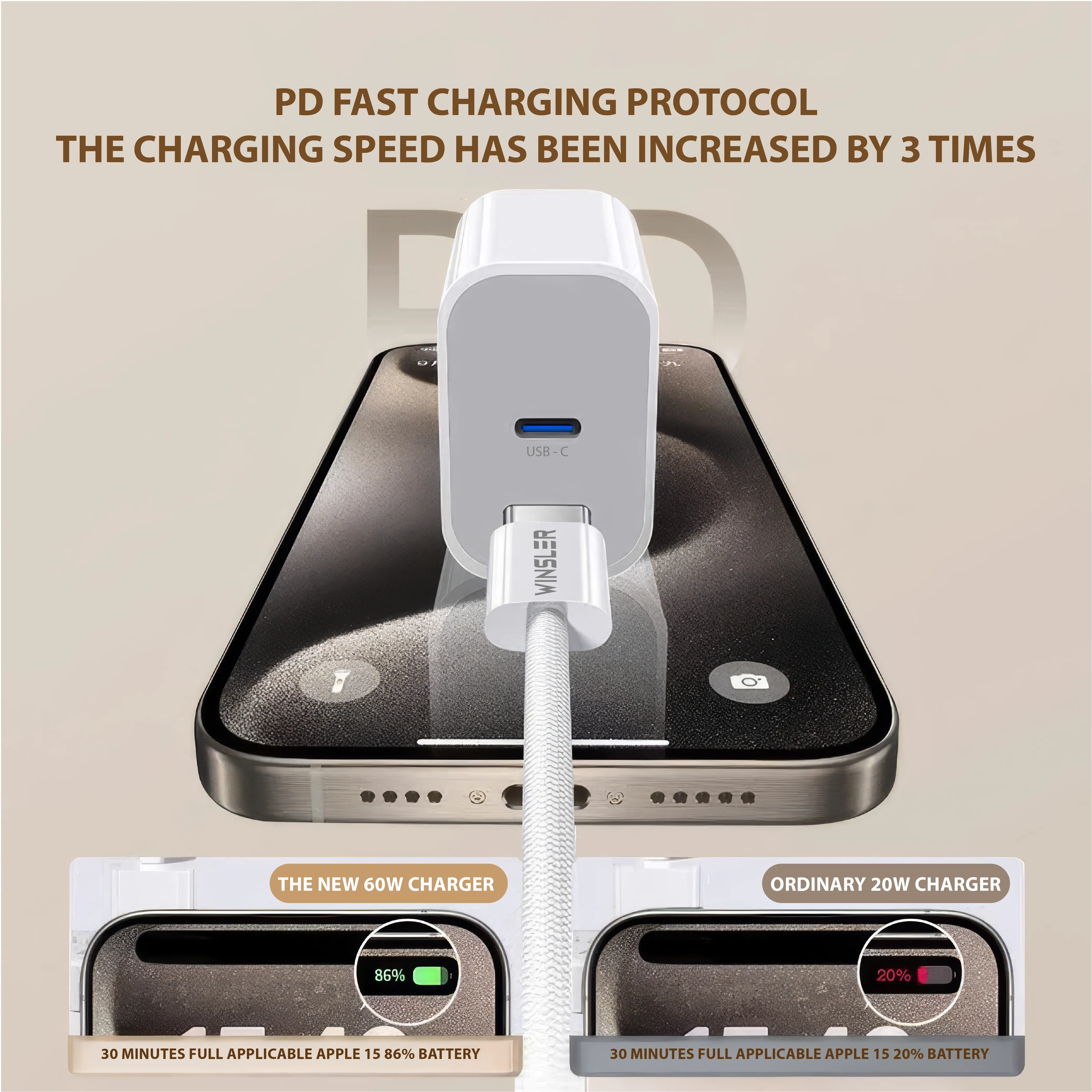 Cable PD 60W Dual Type-C